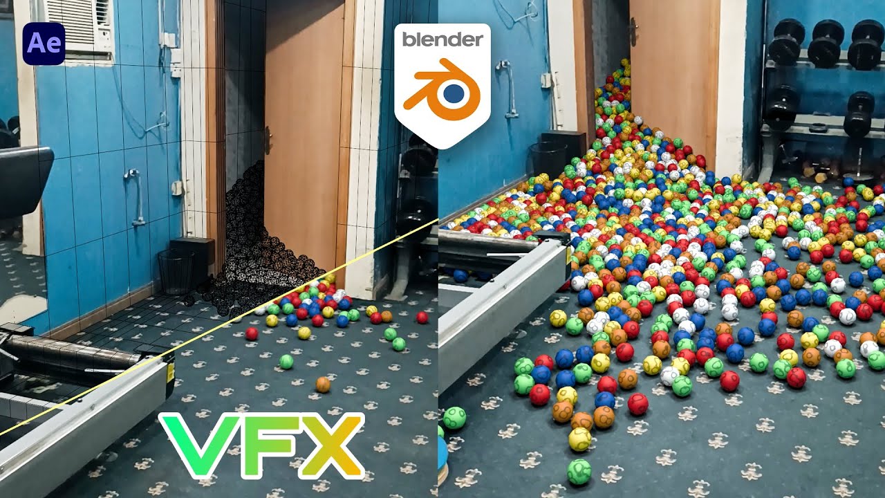 How I Created this Advanced Ball Physics VFX in Blender in 22mins