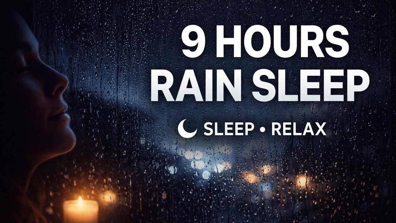 9 Hours of Rain on Window at Night 🌧️ Fall Asleep Fast • Deep Sleep & Relaxation