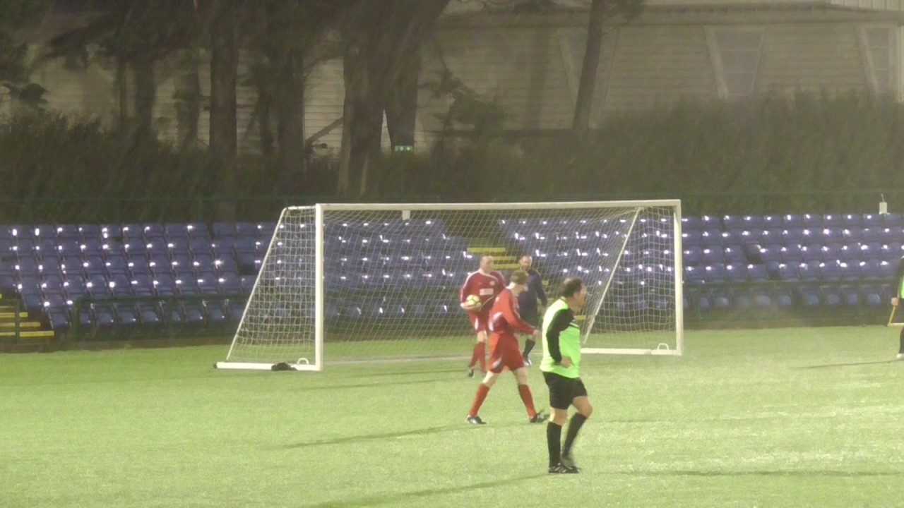 Carl Roberts scores for Colby v GAFC Masters FA Cup (5-0) 3 March 2017