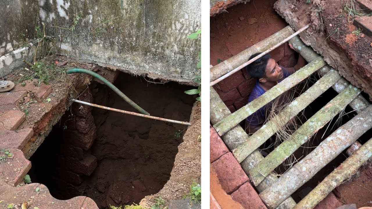 Septic tank renovation/മുറ്റത്തുള്ള കക്കൂസ് കുഴി ഇടിഞ്ഞപ്പോൾ