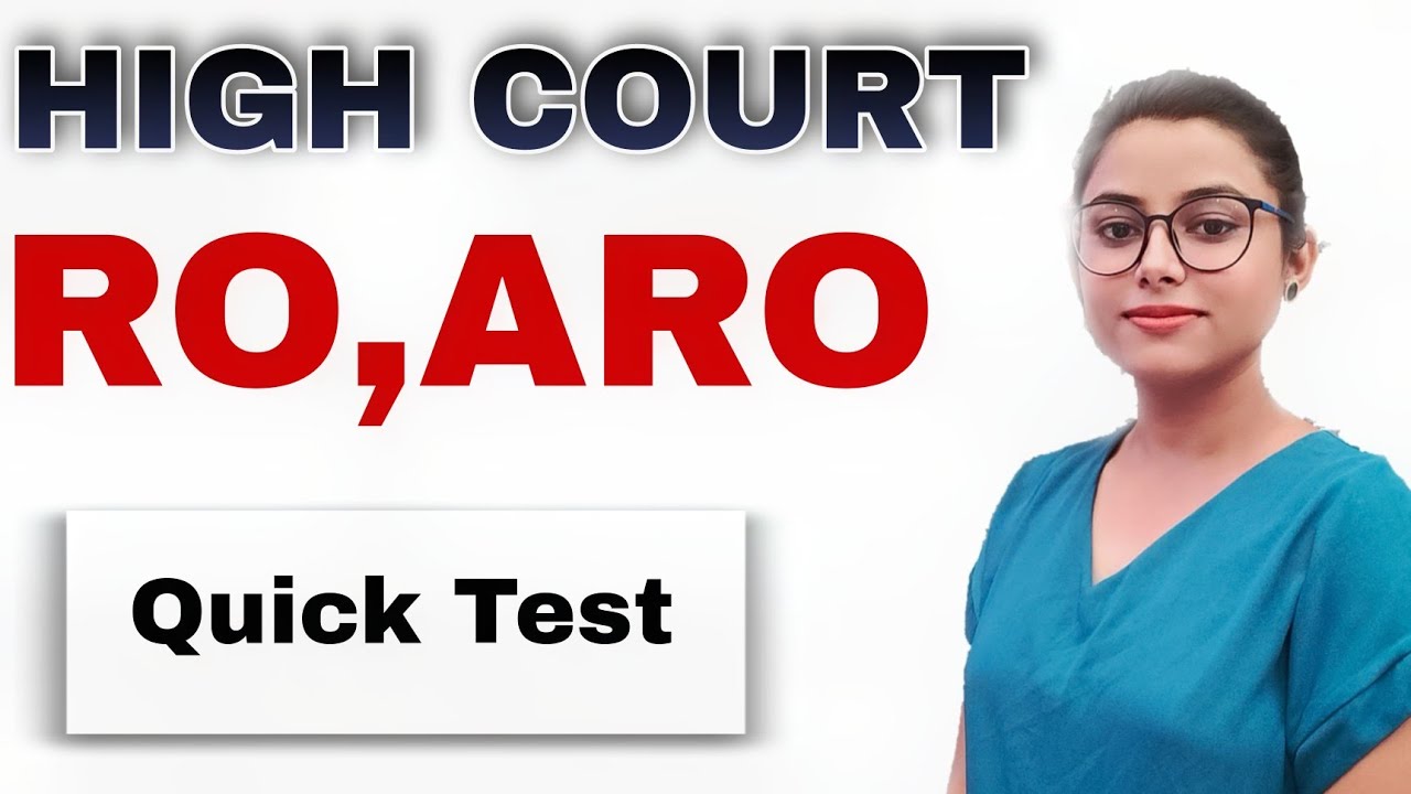 HIGH COURT RO ARO TEST SERIES | Quick Test ahc ro aro| Richa Pandey