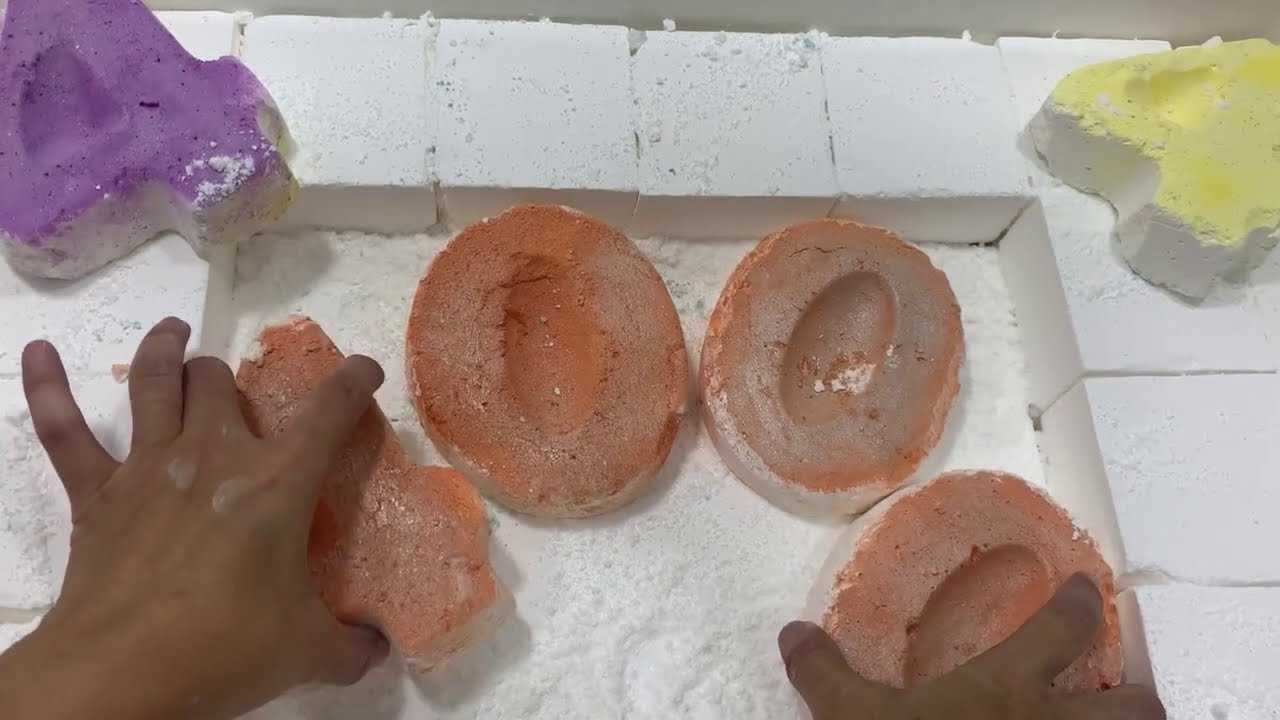 4K celebration ~ 40 Blocks gym chalk Crumble  ~ Very Satisfying