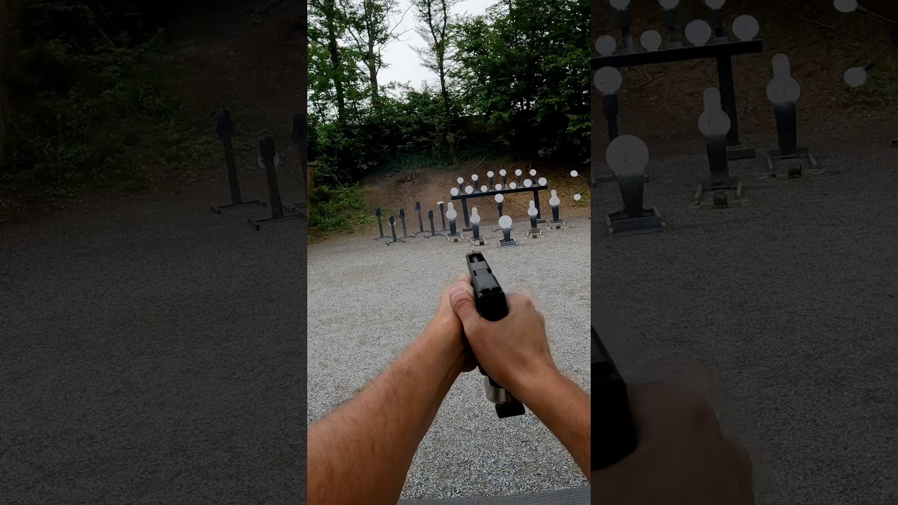 Iron sights are fun yet challenging #ironsight #competitionshooting #fallingsteel