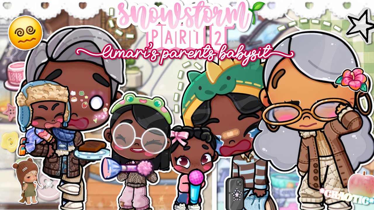 Snowstorm pt 2 *Our parents babysit the kids*💗🇳🇴❄️ || with voice 🎙|| Aesthetic Avatar world🌎👌 