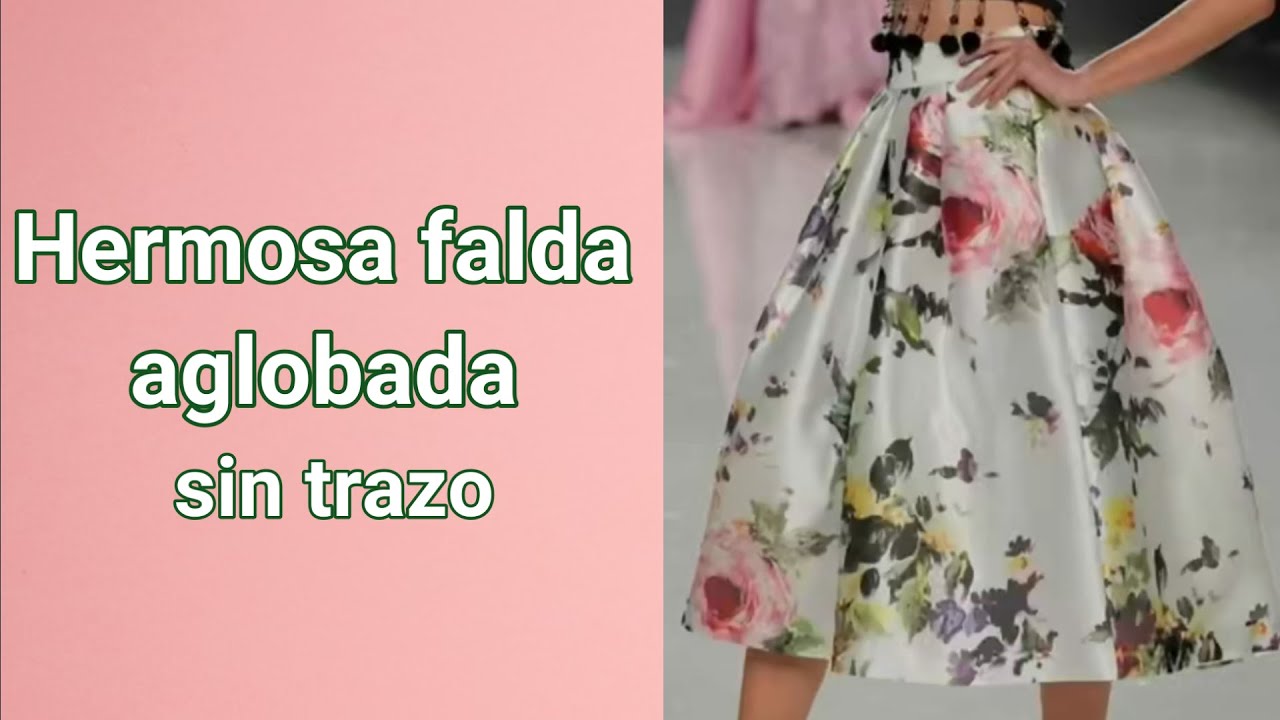 Falda aglobada | siin trazo | paso a paso