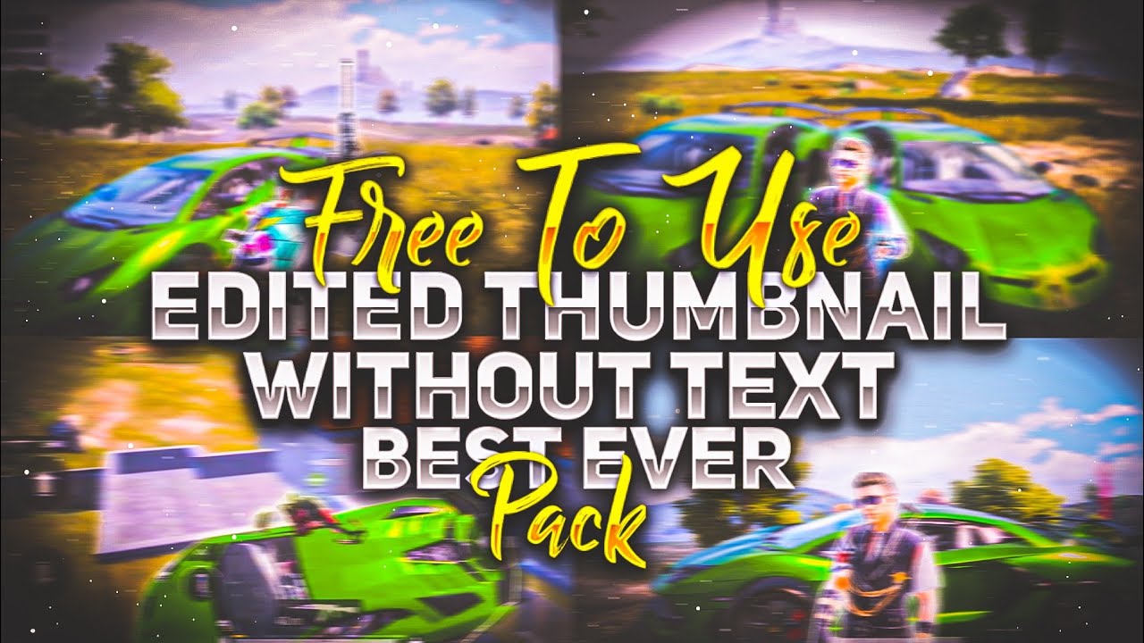 Bgmi thumbnail pack | pre-edited thumbnail pack | free to use thumbnail without text pack