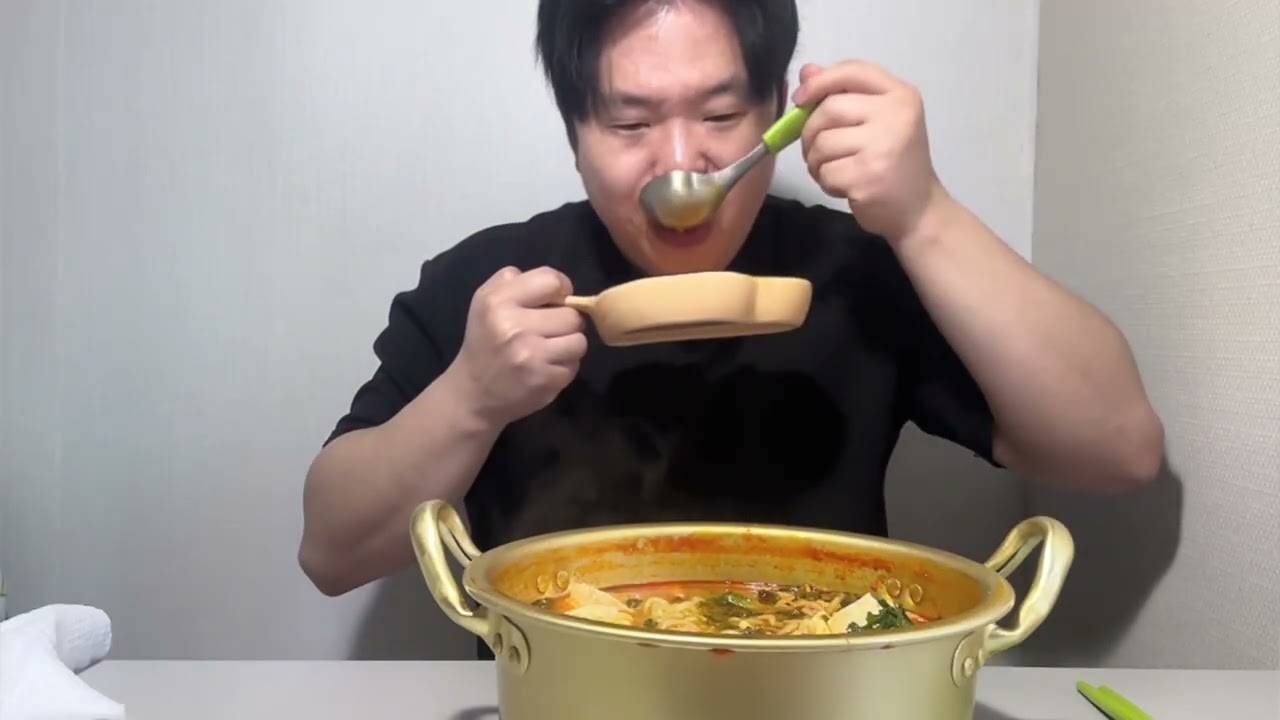 냉이된장라면+파김치