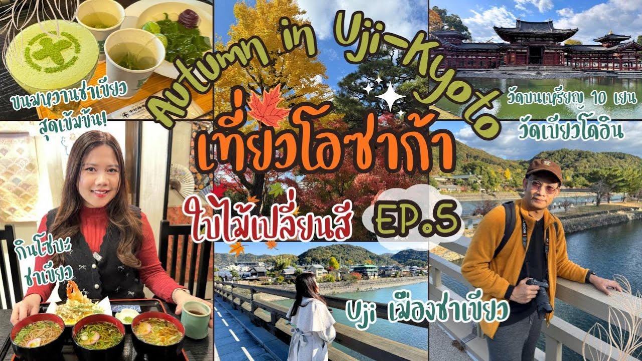 🍂Autumn in Osaka EP.5🌿เที่ยว Uji เมืองน่ารักใกล้เกียวโต-ชมวัดเบียวโดอิน-เดินริมแม่น้ำ-ชาเขียวสุดปัง!