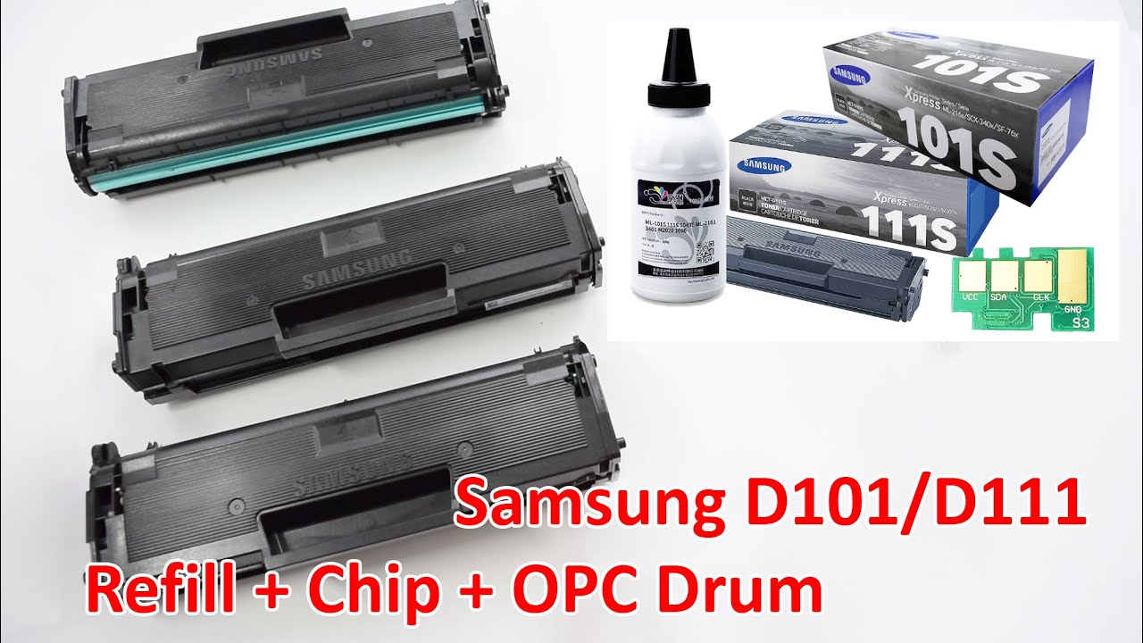 How to Refill Samsung D101 & D111 Toner + OPC Drum & Chip Replacement (Also for Xerox 3020/3025)