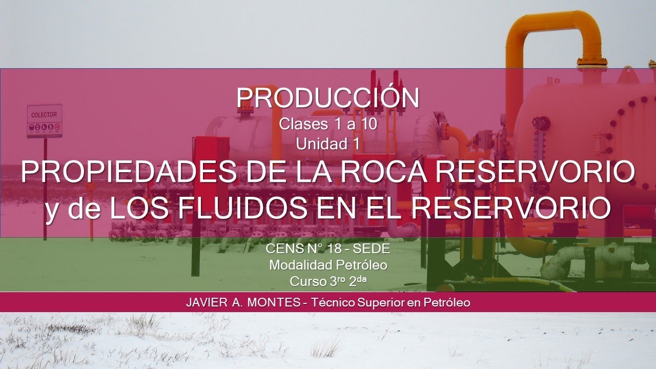 PROPIEDADES DE LA ROCA RESERVORIO Y DE LOS FLUIDOS. CLASIFICACIÓN.