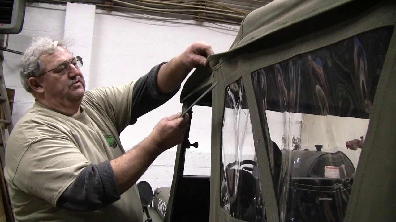 Installation of Allied Forces Canvas Complete Enclosure on WWII Jeep