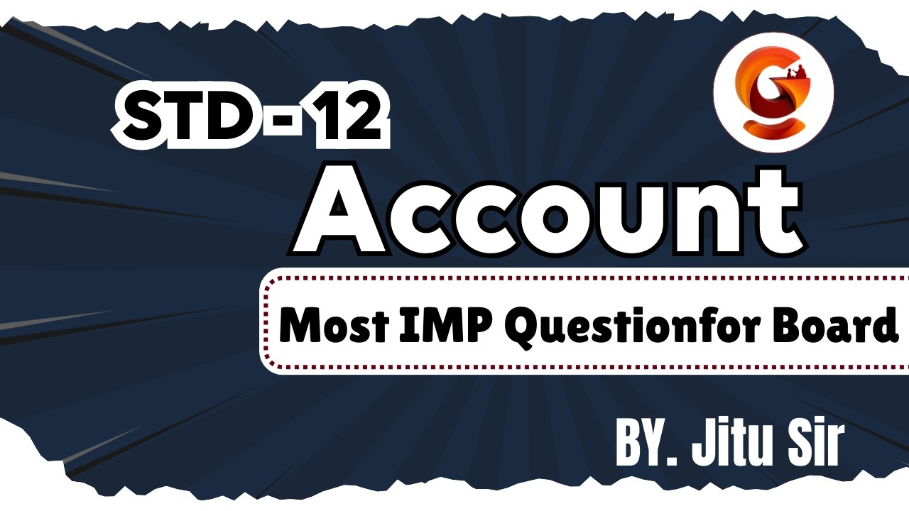 Most IMP Que. | STD 12 | Account | @6:30 PM #std12 #account