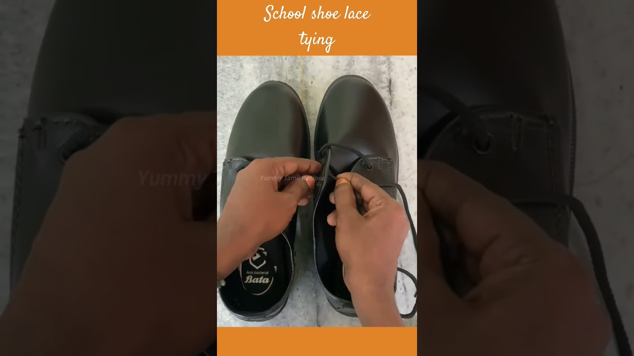 School shoe lace tying step by step #shoes #fashion