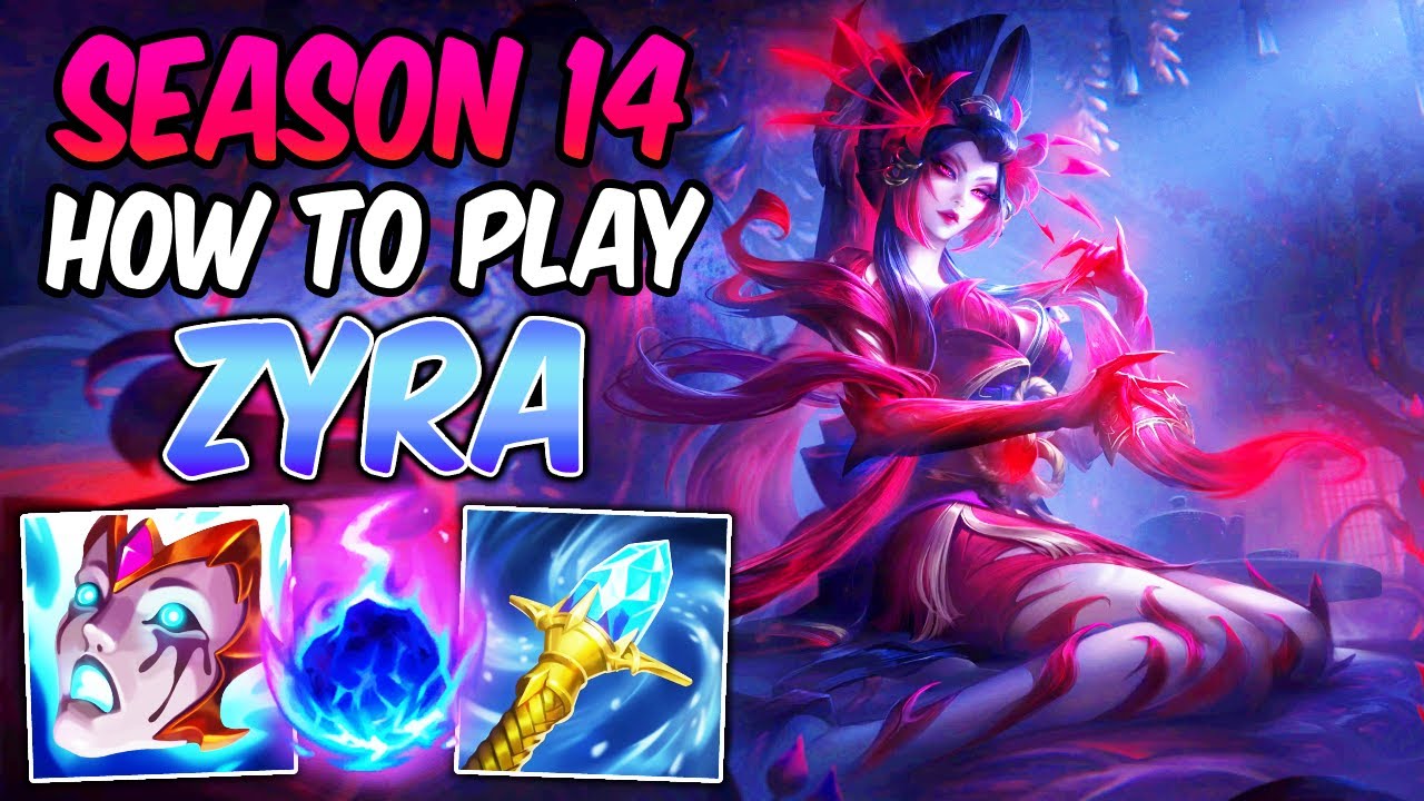 HOW TO PLAY ZYRA SUPPORT GUIDE | Best Build & Runes S14 | BLOOD MOON ZYRA | League of Legends