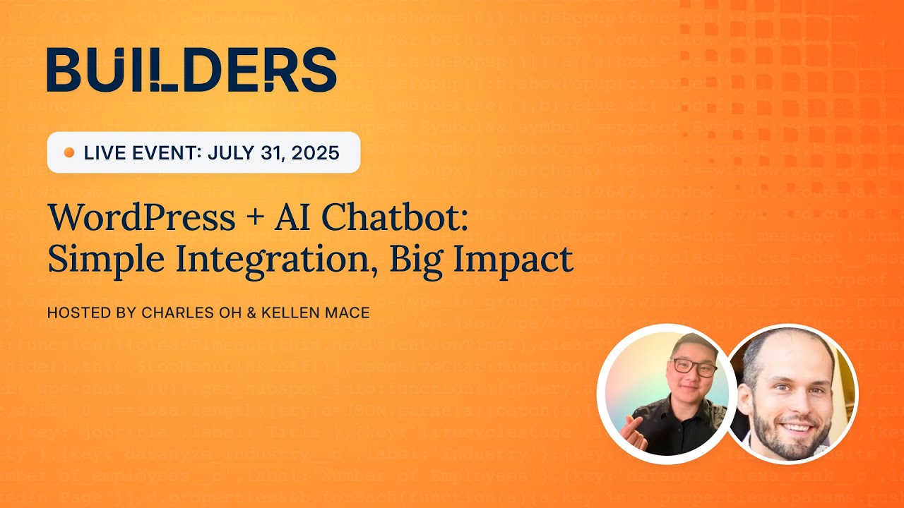 WordPress + AI Chatbot: Simple Integration, Big Impact — Live Event Recording