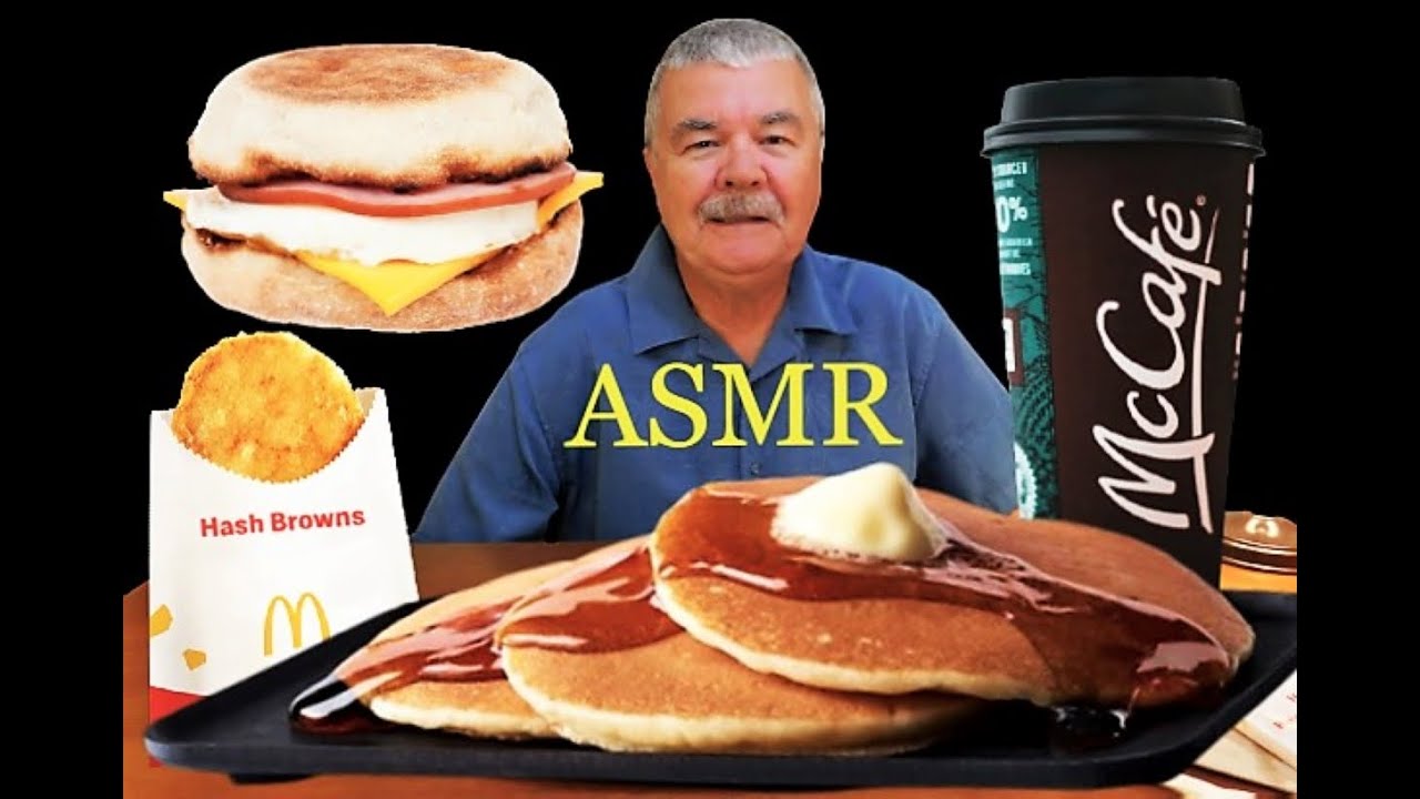 ASMR MCDONALDS BREAKFAST AND COFFEE MUKBANG