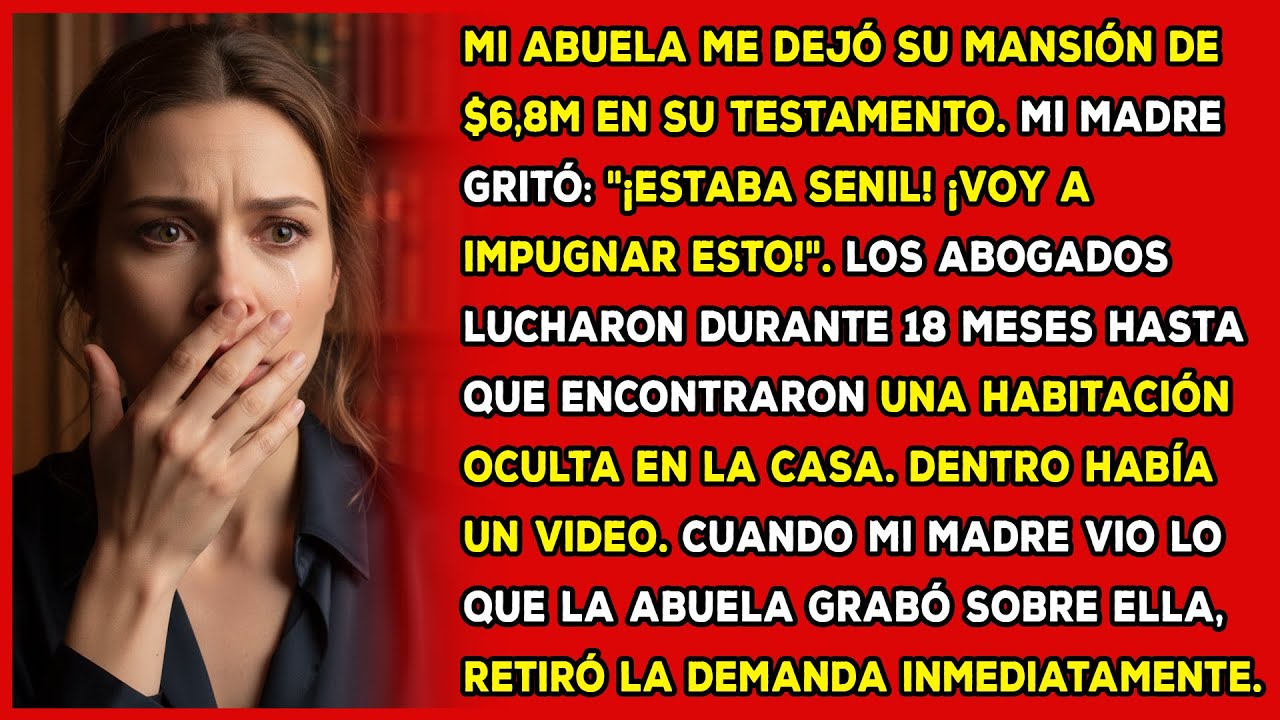 Mi madre me demandó por el testamento de $6,8M de mi abuela. Un video secreto la...