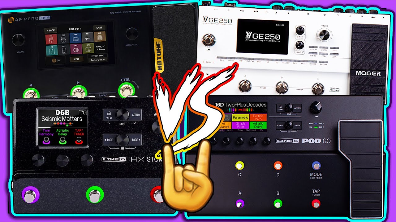 Mid priced AMP MODELER shootout! ft. POD GO, HX STOMP, GE250 and AMPERO!