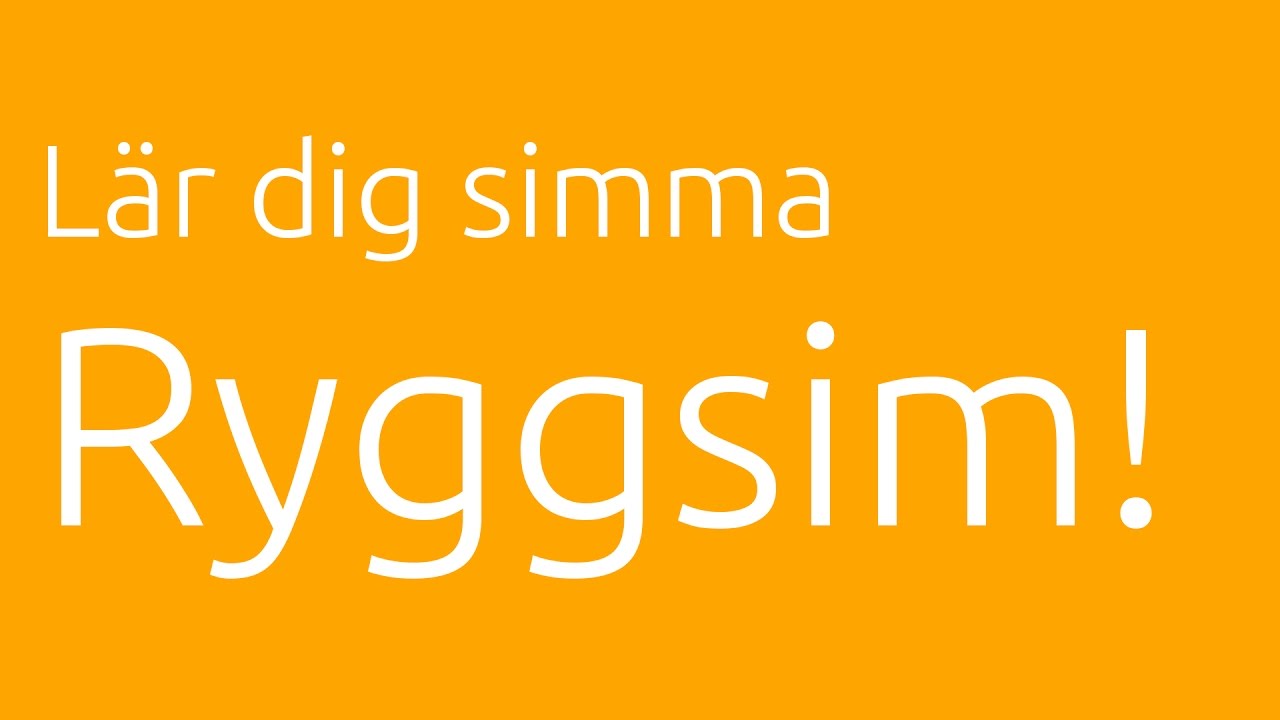 Lär dig simma ryggsim!