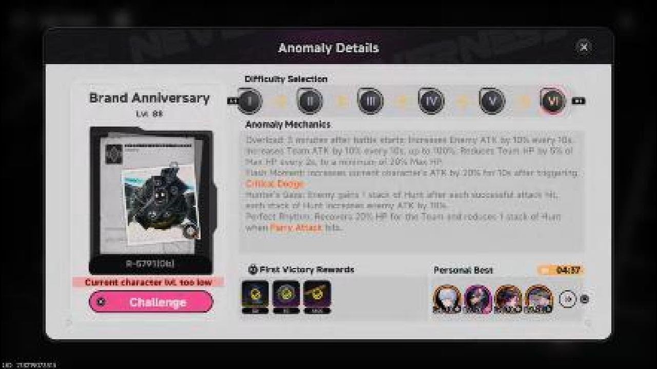 NTE: Neverness to Everness - High-Risk Commision Difficulty 6: Lvl.88 MANISH VS My Lvl.70 Team