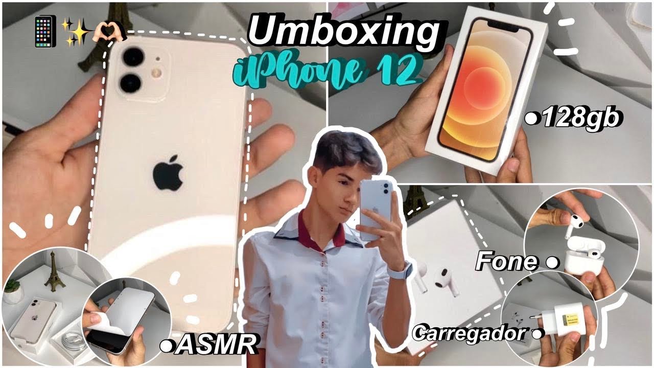 iPhone 12 Unboxing ~branco ~128Gb + teste de câmaras ~acessórios