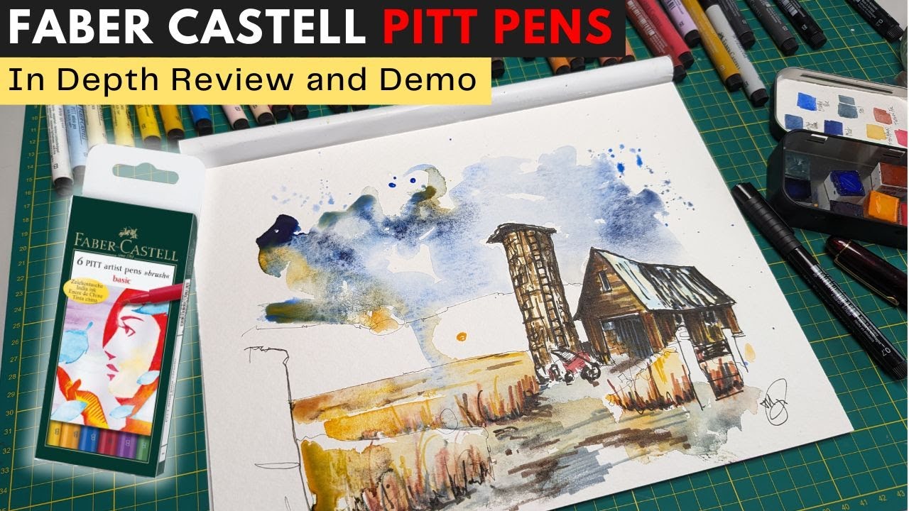 Как рисовать ручками Faber Castell Pitt Artist Pens — подробный обзор и демонстрация