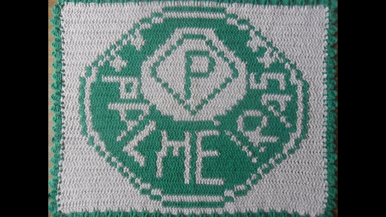 TAPETE EM CROCHÊ PALMEIRAS PARTE 6 .