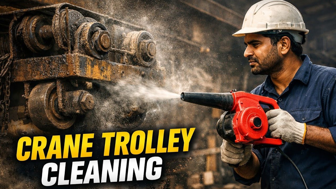 Old Gantry Crane Trolley Safai | Powerful Air Cleaning | Crane Operator Vlog 