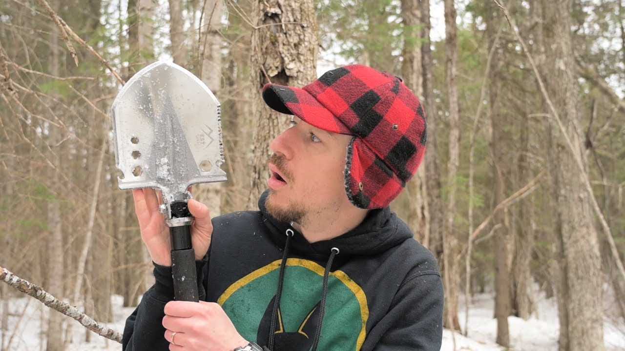 ONE SHOVEL TO RULE THEM ALL!  -  I Build a Survival Shelter with a Shovel