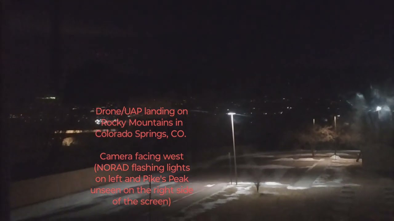 Unidentified Drone/UAP/ landing on Rocky Mountain's peak in Colorado Springs, Colorado. This craft