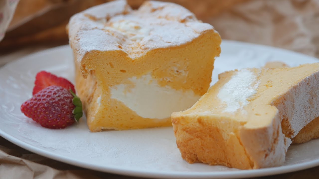 クリスマスや新年にも♡パウンド型でふんわり～生シフォンケーキ | Fluffy Chiffon Cake