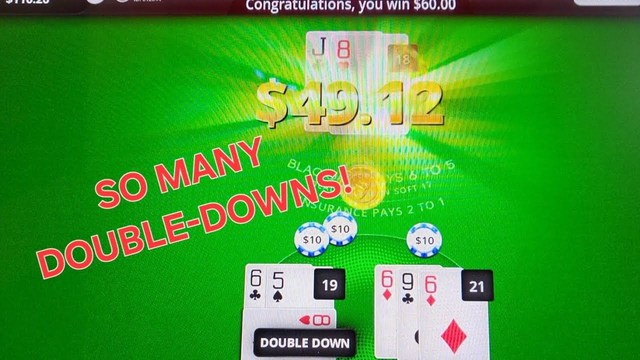 Can I make money today playing video blackjack with basic strategy?? WATCH ALL THE DOUBLE-DOWNS😤💥