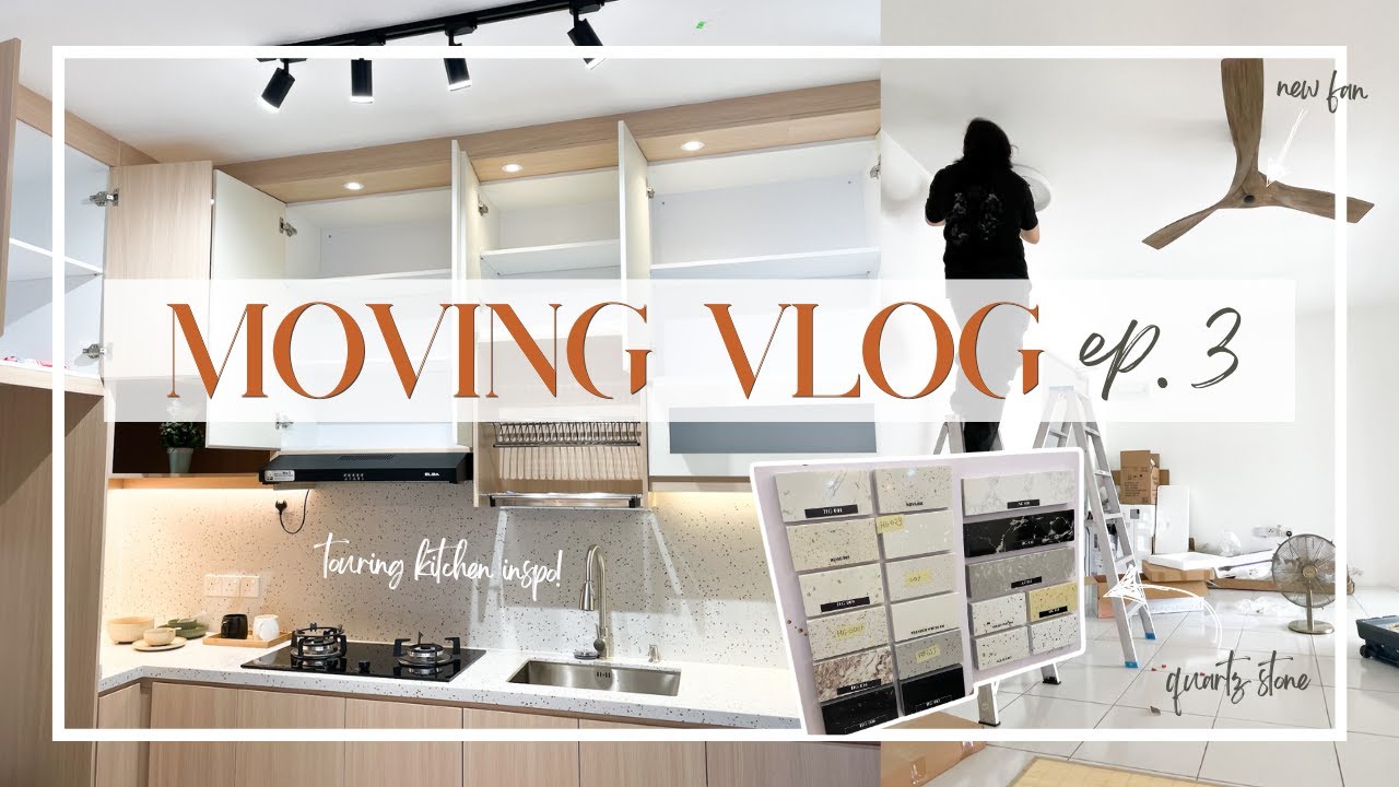 MOVING VLOG ep.3 ♥ Install Fan and Light, Set Up Guest Bed, Kitchen Showroom | RSKU Harmoni Elmina 1
