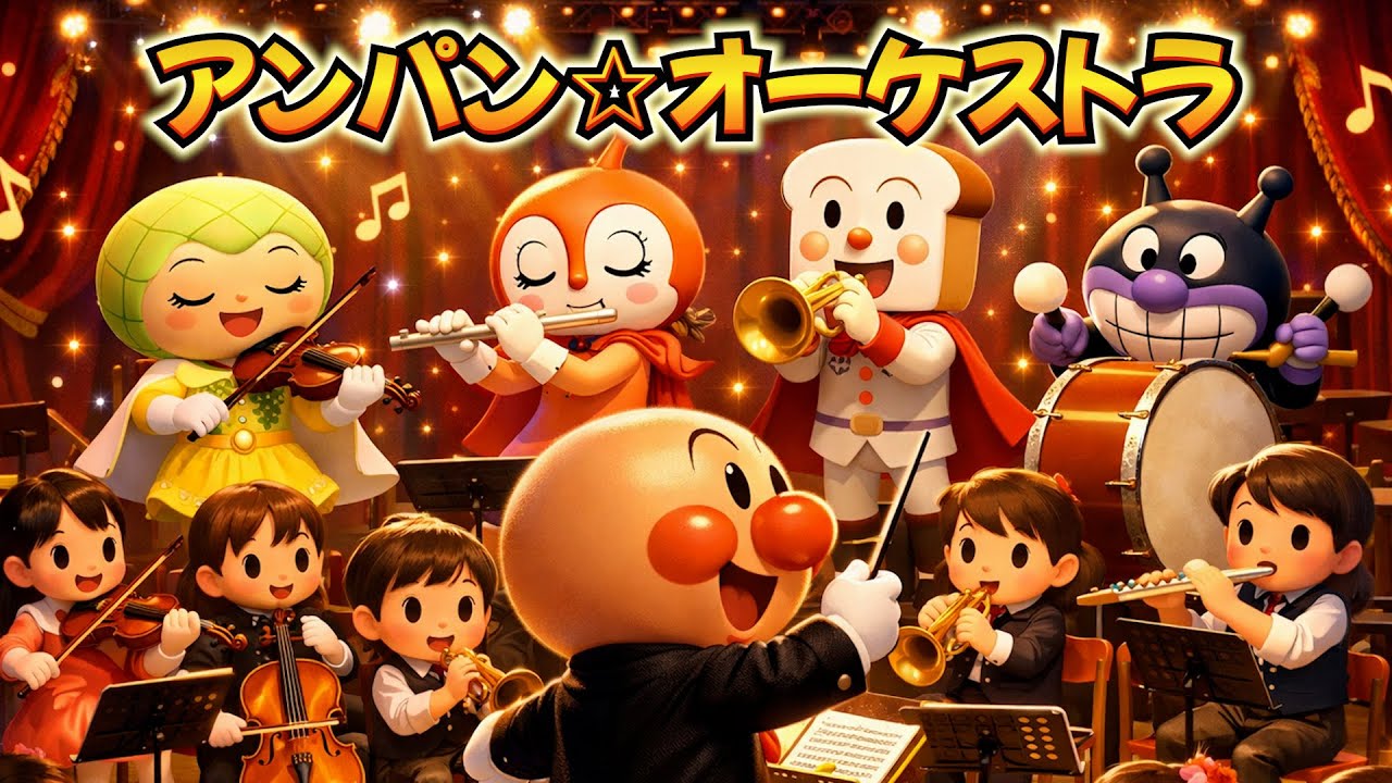 アンパン☆オーケストラ🎻🎺Anpan☆Happy Orchestra #アンパンマン #アンパンマンの歌 #歌 #演奏 #子ども #幼児 #youtubekids #kidsmusic