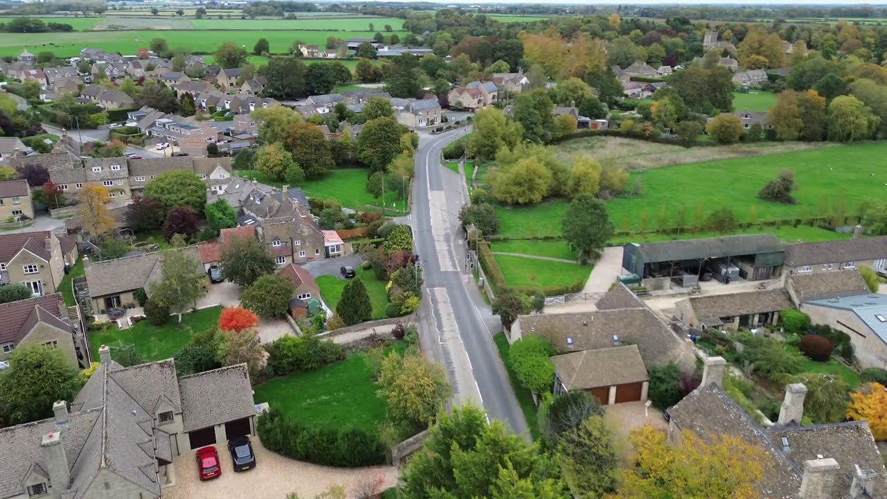 Crudwell Wiltshire aerial  UK
