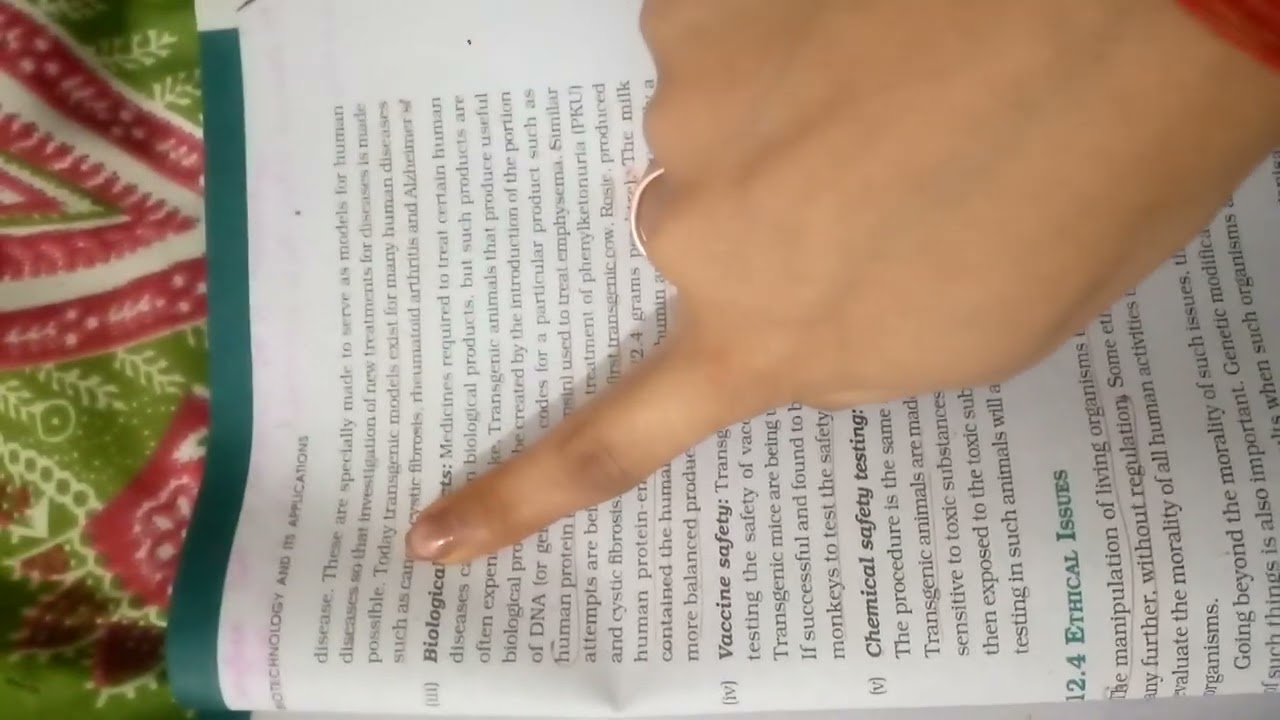 Biotechnology ncert line byline class 12 biology part 5
