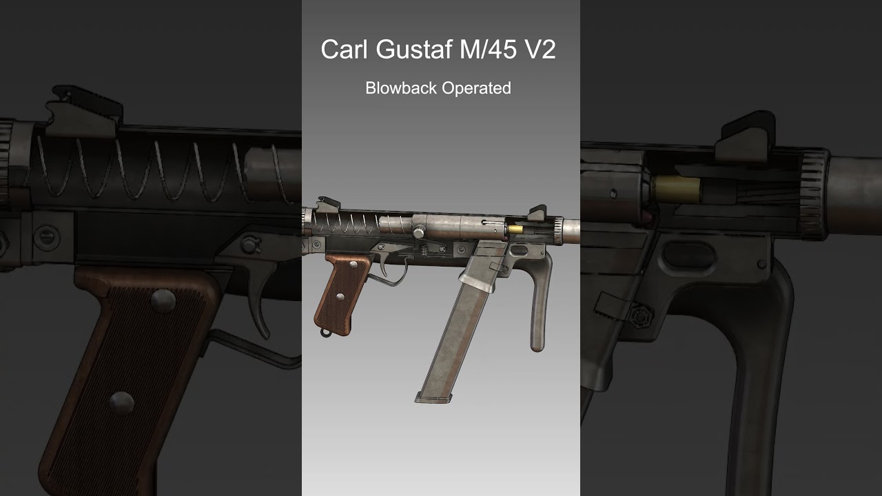 Swedish Submachine Gun (SMG) | Carl Gustaf M/45 V2 | How It Works