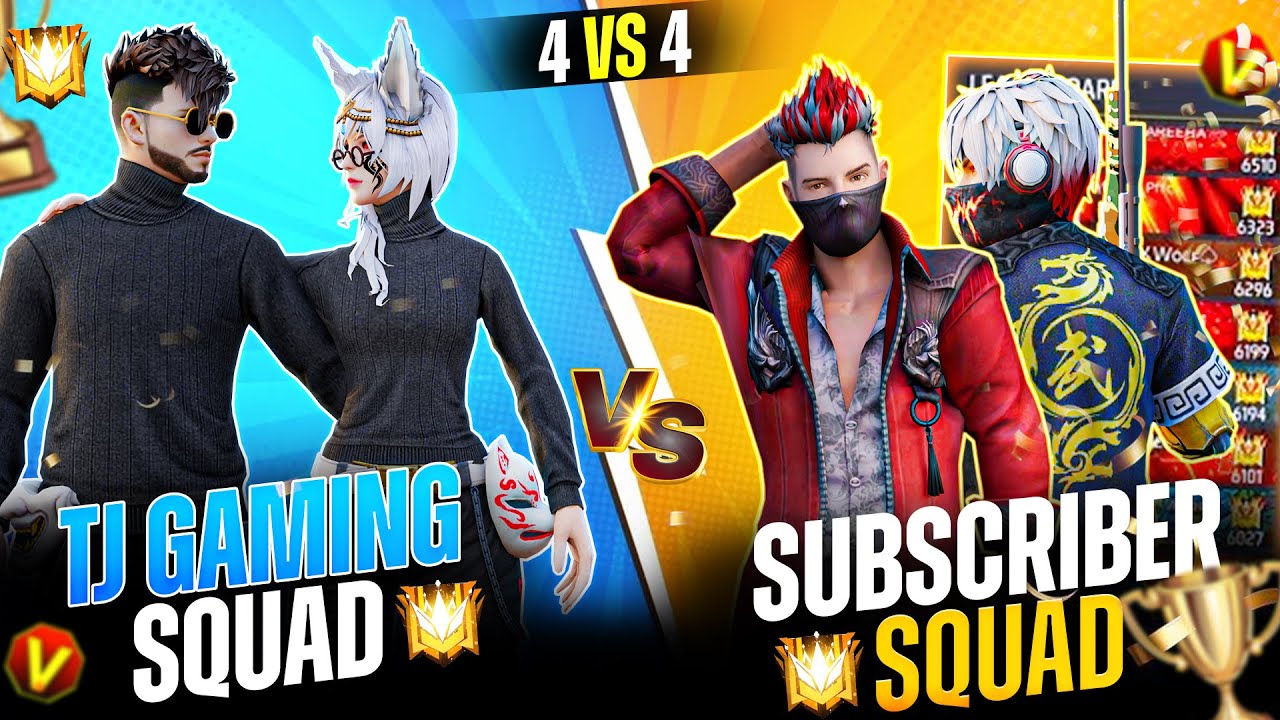 🔴 LIVE: 4v4 Squad Custom 🔥 | Tj Gaming VS Subscriber Squad!