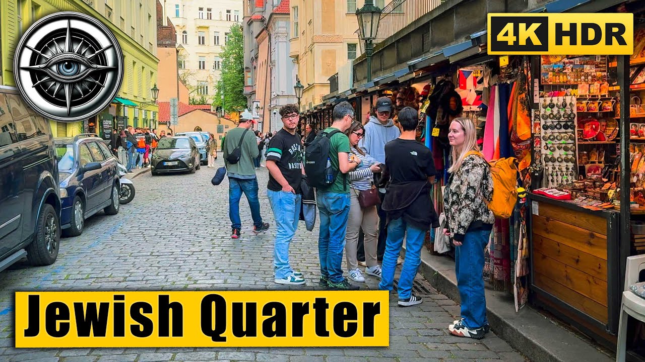 Walking Tour of Prague Jewish Quarter 🇨🇿 Czech Republic 4k HDR ASMR