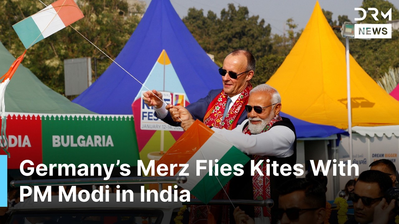 MUST WATCH Moment as German Chancellor Merz Flies Kites With PM Modi in India | AC1G