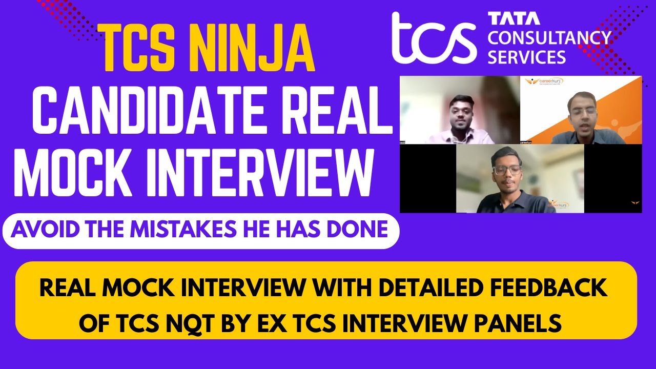 TCS Ninja Candidate Real Mock Interview | High Difficulty Level | Actual Questions and Feedback