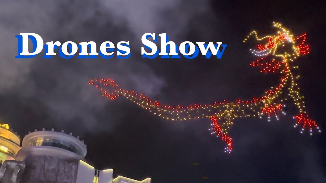 Drones show 2025 in China Wudang  #performance #trending #taoism