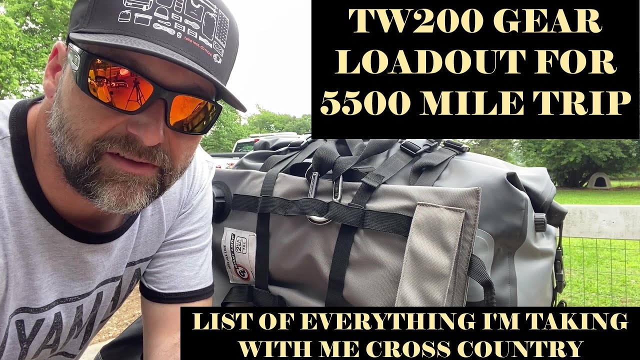 Luggage and Gear for TW200 5500 Mile Trip