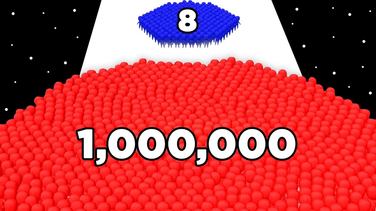 1,000,000 ARMY vs 1 MAN! - Count Master