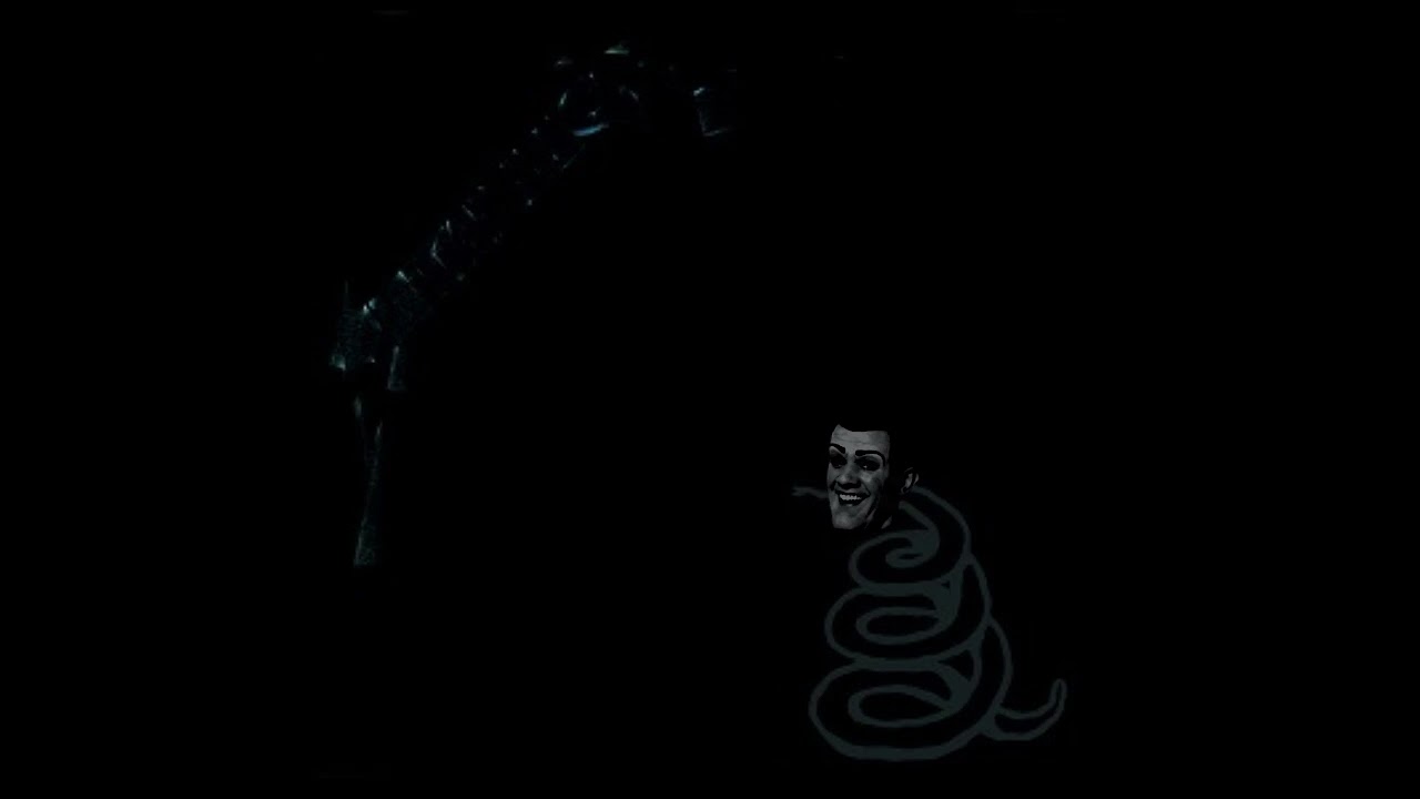 Metallica's Black Album but the first word skips to the next song