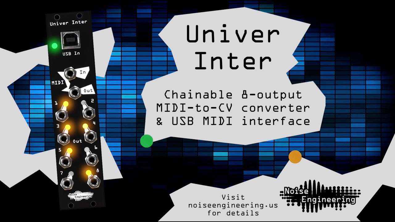 Introducing Univer Inter: A chainable 8-output MIDI-to-CV converter and USB Interface