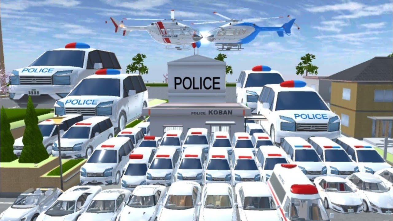 ALL POLICE 🚓 CARS AT POLICE CABON 🚍🚨SAKURA SCHOOL SIMULATER ✅✅