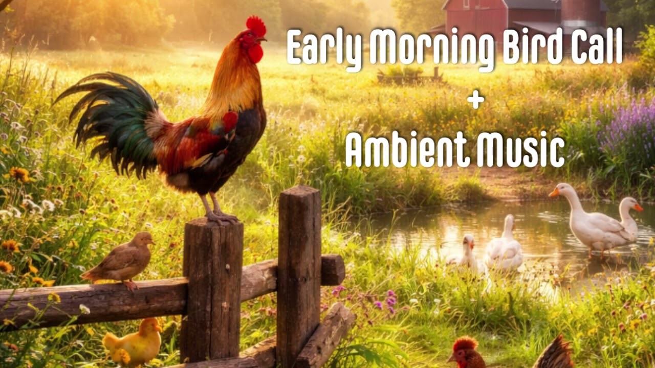 Early Morning Bird Calls & Ambient Music | Peaceful Farm Wake-Up Sounds 🎵 