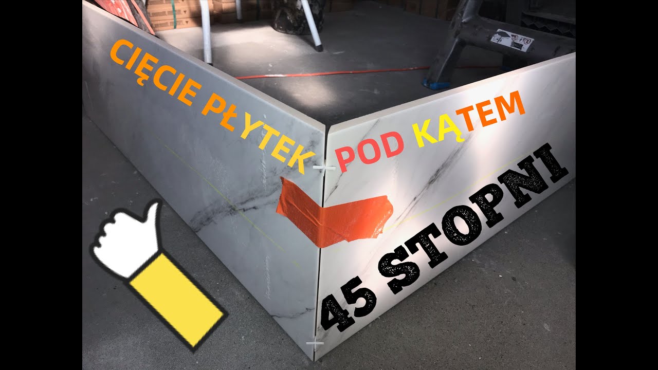 Jak łatwo ciąć płytki pod kątem 45 stopni. Prosty sposób.