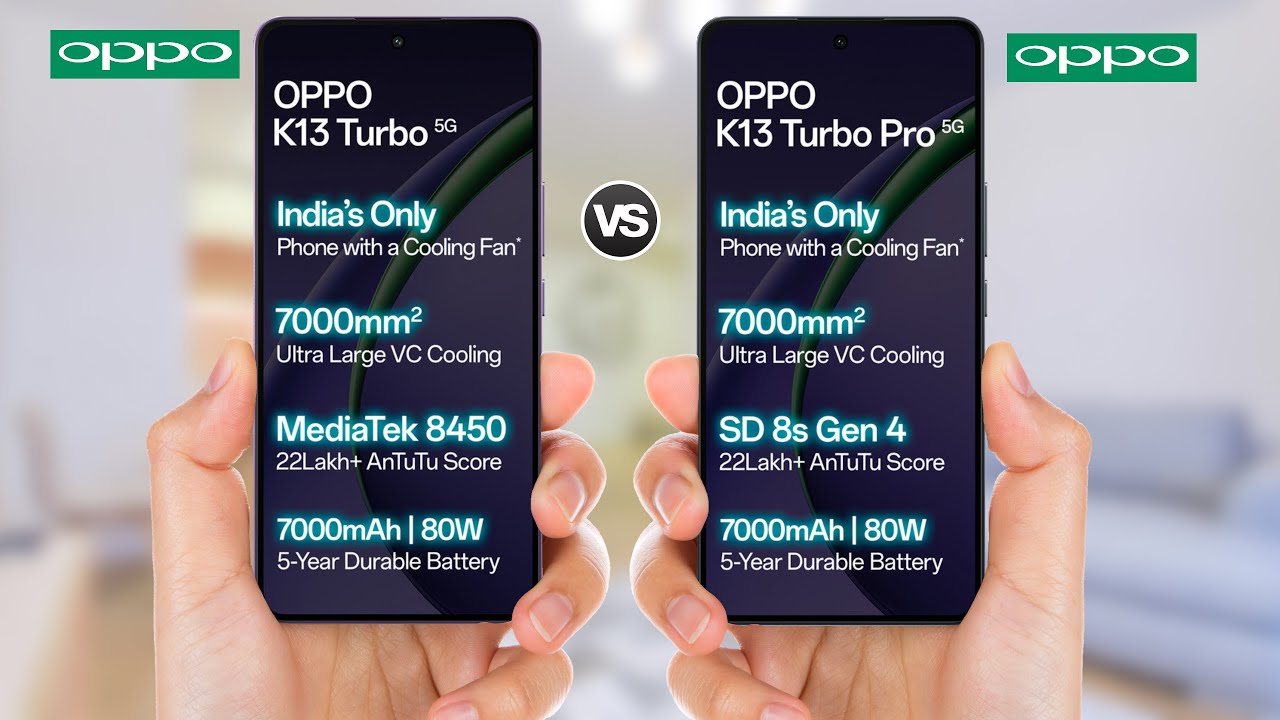 OPPO K13 Turbo vs OPPO K13 Turbo Pro || Full Specs Comparison